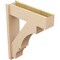 Ekena Millwork 8-in W x 28-in D x 36-in H Balboa Block Rough Cedar Woodgrain TimberThane Outlooker, Primed Tan OUTUR080X28X36BOA44RCPR - alternate 4